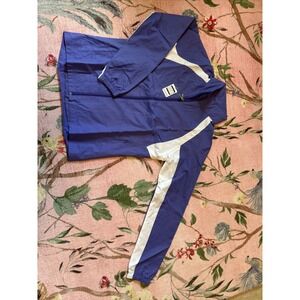 KATE LORD PERFORMANCE Womens Blue White Track Jacket Athletic Full Zip Size M